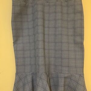 Plaid Skirt in Blue and White